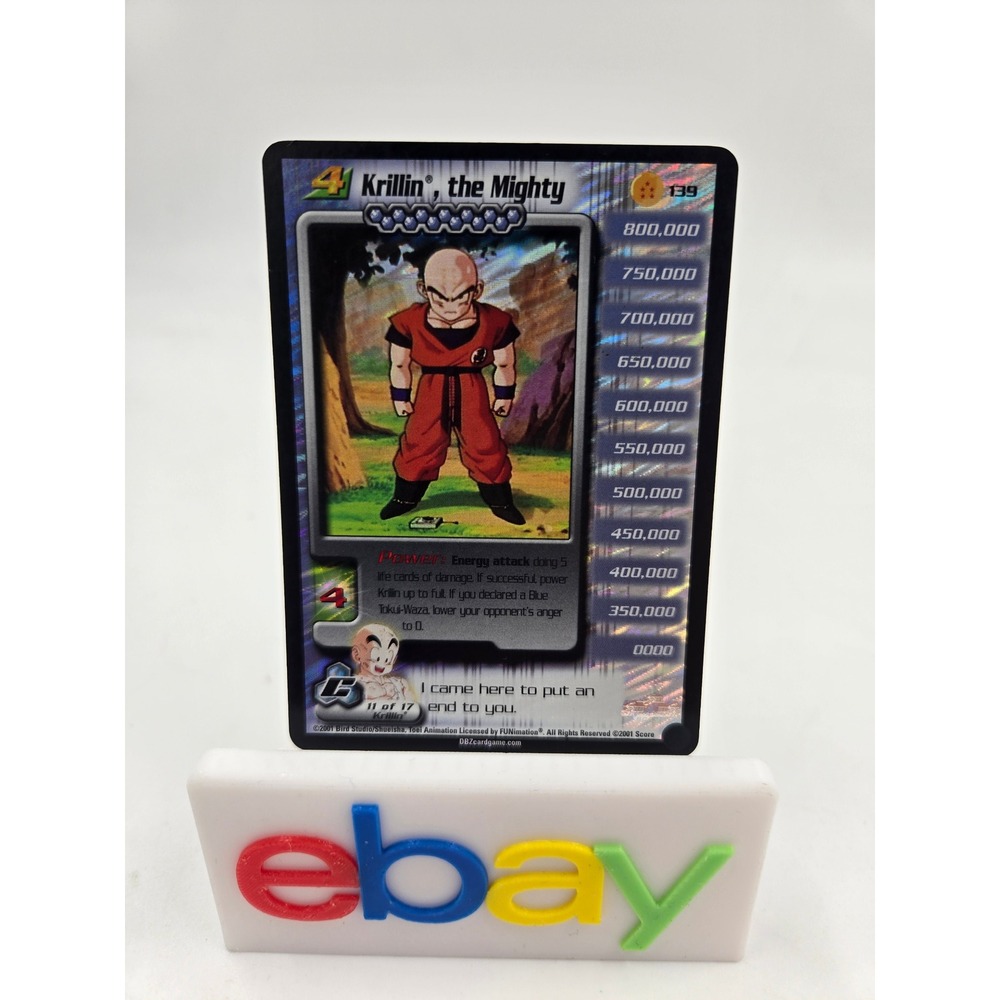 Dragon Ball Z Krillin the Mighty Card DBZ Score ALT FOIL 139